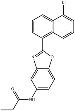 N-[2-(5-bromonaphthalen-1-yl)-1,3-benzoxazol-5-yl]propanamide Structural