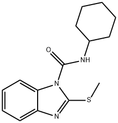 N-cyclohexyl-2-methylsulfanylbenzimidazole-1-carboxamide Structural
