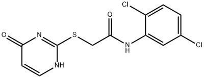 N-(2,5-dichlorophenyl)-2-[(6-oxo-1H-pyrimidin-2-yl)sulfanyl]acetamide Structural