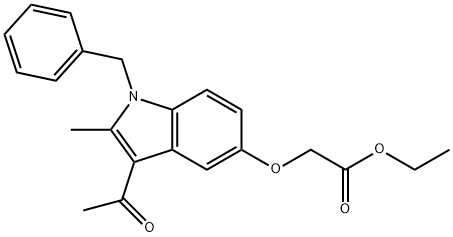 ethyl 2-(3-acetyl-1-benzyl-2-methylindol-5-yl)oxyacetate Structural