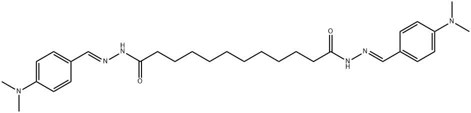 N,N'-bis[(E)-[4-(dimethylamino)phenyl]methylideneamino]dodecanediamide Structural