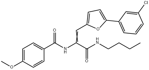 N-[(Z)-3-(butylamino)-1-[5-(3-chlorophenyl)furan-2-yl]-3-oxoprop-1-en-2-yl]-4-methoxybenzamide Structural