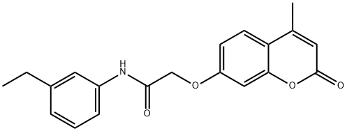 N-(3-ethylphenyl)-2-(4-methyl-2-oxochromen-7-yl)oxyacetamide Structural