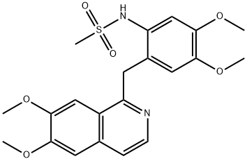 N-[2-[(6,7-dimethoxyisoquinolin-1-yl)methyl]-4,5-dimethoxyphenyl]methanesulfonamide Structural