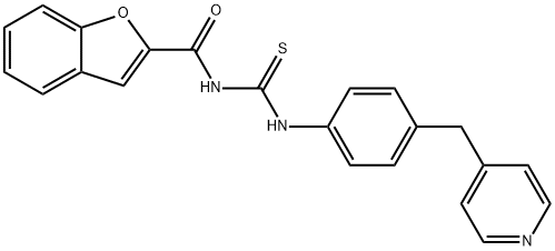 N-[[4-(pyridin-4-ylmethyl)phenyl]carbamothioyl]-1-benzofuran-2-carboxamide Structural