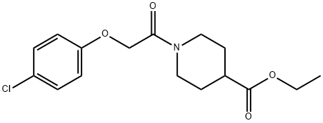 ethyl 1-[2-(4-chlorophenoxy)acetyl]piperidine-4-carboxylate Structural