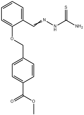 methyl 4-[[2-[(E)-(carbamothioylhydrazinylidene)methyl]phenoxy]methyl]benzoate Structural
