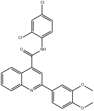 N-(2,4-dichlorophenyl)-2-(3,4-dimethoxyphenyl)quinoline-4-carboxamide Structural