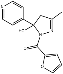 furan-2-yl-(5-hydroxy-3-methyl-5-pyridin-4-yl-4H-pyrazol-1-yl)methanone Structural