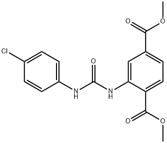 dimethyl 2-[(4-chlorophenyl)carbamoylamino]benzene-1,4-dicarboxylate Structural