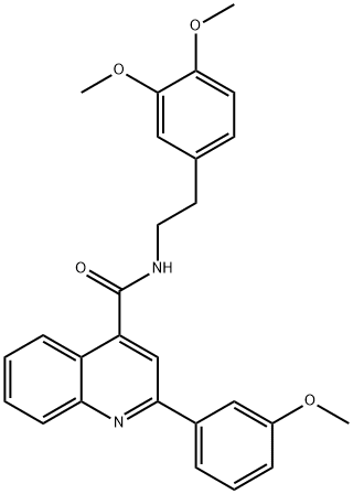 N-[2-(3,4-dimethoxyphenyl)ethyl]-2-(3-methoxyphenyl)quinoline-4-carboxamide Structural