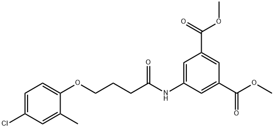 dimethyl 5-[4-(4-chloro-2-methylphenoxy)butanoylamino]benzene-1,3-dicarboxylate Structural