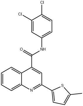 N-(3,4-dichlorophenyl)-2-(5-methylthiophen-2-yl)quinoline-4-carboxamide Structural