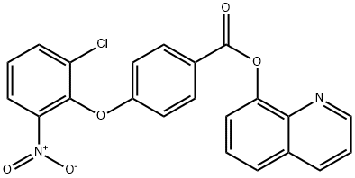 quinolin-8-yl 4-(2-chloro-6-nitrophenoxy)benzoate Structural