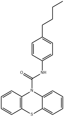 N-(4-butylphenyl)phenothiazine-10-carboxamide Structural