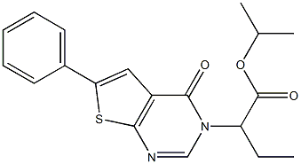 propan-2-yl 2-(4-oxo-6-phenylthieno[2,3-d]pyrimidin-3-yl)butanoate Structural