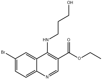 ethyl 6-bromo-4-(3-hydroxypropylamino)quinoline-3-carboxylate Structural