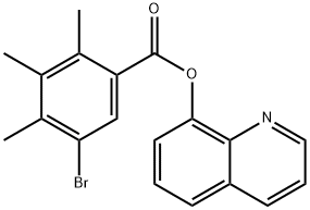 quinolin-8-yl 5-bromo-2,3,4-trimethylbenzoate Structural