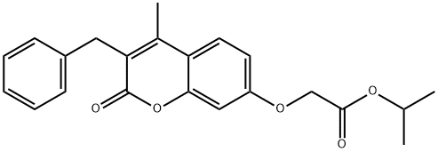 propan-2-yl 2-(3-benzyl-4-methyl-2-oxochromen-7-yl)oxyacetate Structural