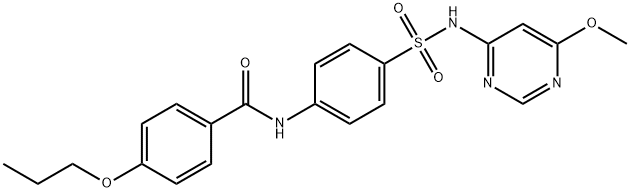 N-[4-[(6-methoxypyrimidin-4-yl)sulfamoyl]phenyl]-4-propoxybenzamide Structural