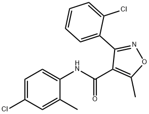 N-(4-chloro-2-methylphenyl)-3-(2-chlorophenyl)-5-methyl-1,2-oxazole-4-carboxamide Structural