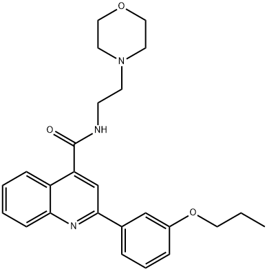 N-(2-morpholin-4-ylethyl)-2-(3-propoxyphenyl)quinoline-4-carboxamide Structural