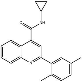 N-cyclopropyl-2-(2,5-dimethylphenyl)quinoline-4-carboxamide Structural