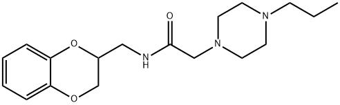N-(2,3-dihydro-1,4-benzodioxin-3-ylmethyl)-2-(4-propylpiperazin-1-yl)acetamide Structural