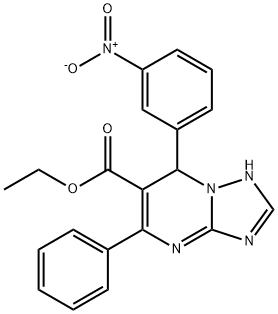 ethyl 7-(3-nitrophenyl)-5-phenyl-1,7-dihydro-[1,2,4]triazolo[1,5-a]pyrimidine-6-carboxylate Structural
