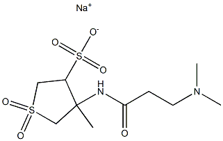 sodium 4-[3-(dimethylamino)propanoylamino]-4-methyl-1,1-dioxothiolane-3-sulfonate Structural