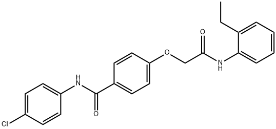 N-(4-chlorophenyl)-4-[2-(2-ethylanilino)-2-oxoethoxy]benzamide Structural
