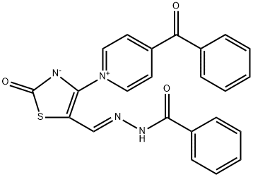 N-[[4-[4-[hydroxy(phenyl)methylidene]pyridin-1-yl]-2-oxo-1,3-thiazol-5-ylidene]methylimino]benzamide Structural