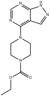 ethyl 4-(1H-pyrazolo[3,4-d]pyrimidin-4-yl)piperazine-1-carboxylate Structural