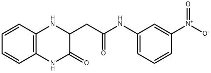 N-(3-nitrophenyl)-2-(3-oxo-2,4-dihydro-1H-quinoxalin-2-yl)acetamide Structural