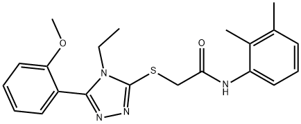 N-(2,3-dimethylphenyl)-2-[[4-ethyl-5-(2-methoxyphenyl)-1,2,4-triazol-3-yl]sulfanyl]acetamide Structural