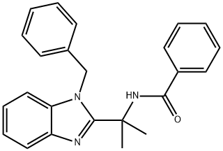 N-[2-(1-benzylbenzimidazol-2-yl)propan-2-yl]benzamide Structural