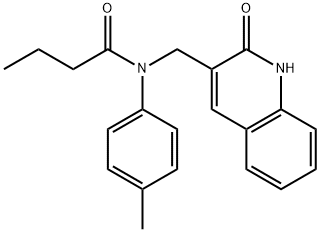 N-(4-methylphenyl)-N-[(2-oxo-1H-quinolin-3-yl)methyl]butanamide Structural