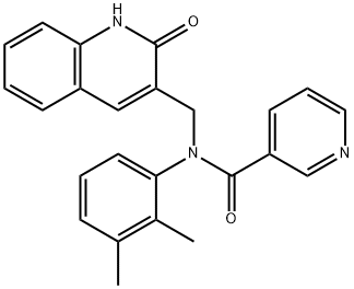 N-(2,3-dimethylphenyl)-N-[(2-oxo-1H-quinolin-3-yl)methyl]pyridine-3-carboxamide Structural
