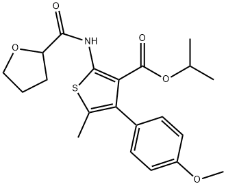 propan-2-yl 4-(4-methoxyphenyl)-5-methyl-2-(oxolane-2-carbonylamino)thiophene-3-carboxylate Structural