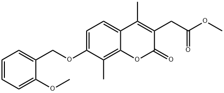 methyl 2-[7-[(2-methoxyphenyl)methoxy]-4,8-dimethyl-2-oxochromen-3-yl]acetate Structural