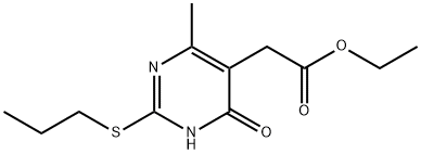 ethyl 2-(6-methyl-4-oxo-2-propylsulfanyl-1H-pyrimidin-5-yl)acetate Structural