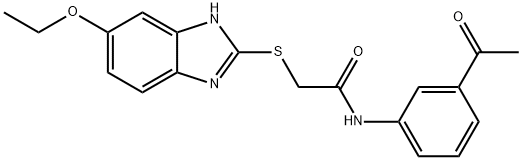 N-(3-acetylphenyl)-2-[(6-ethoxy-1H-benzimidazol-2-yl)sulfanyl]acetamide Structural