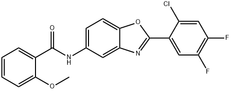 N-[2-(2-chloro-4,5-difluorophenyl)-1,3-benzoxazol-5-yl]-2-methoxybenzamide Structural