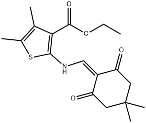 ethyl 2-[(4,4-dimethyl-2,6-dioxocyclohexylidene)methylamino]-4,5-dimethylthiophene-3-carboxylate Structural
