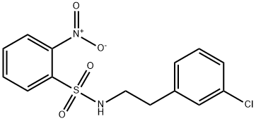 N-[2-(3-chlorophenyl)ethyl]-2-nitrobenzenesulfonamide Structural