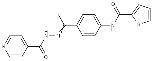 N-[(E)-1-[4-(thiophene-2-carbonylamino)phenyl]ethylideneamino]pyridine-4-carboxamide Structural