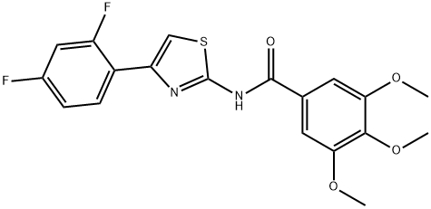 N-[4-(2,4-difluorophenyl)-1,3-thiazol-2-yl]-3,4,5-trimethoxybenzamide Structural