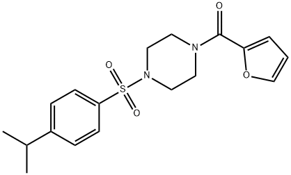furan-2-yl-[4-(4-propan-2-ylphenyl)sulfonylpiperazin-1-yl]methanone Structural