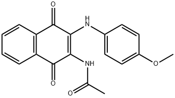 N-[3-(4-methoxyanilino)-1,4-dioxonaphthalen-2-yl]acetamide Structural