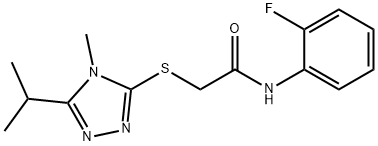N-(2-fluorophenyl)-2-[(4-methyl-5-propan-2-yl-1,2,4-triazol-3-yl)sulfanyl]acetamide Structural